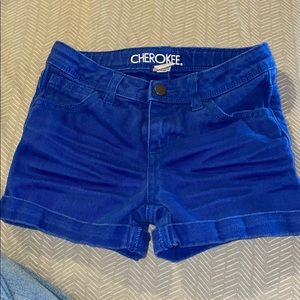 girls 7/8 blue shorts